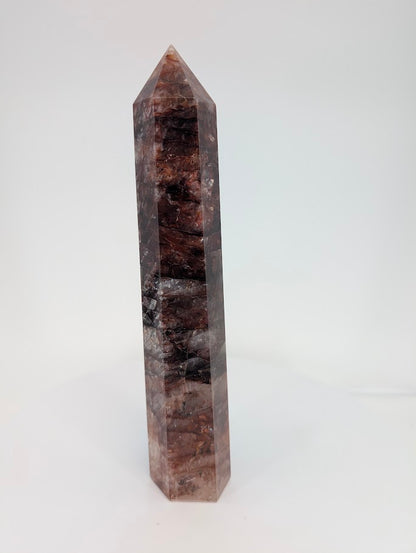 Brazilian Fire Quartz tower – 20 cm – front view