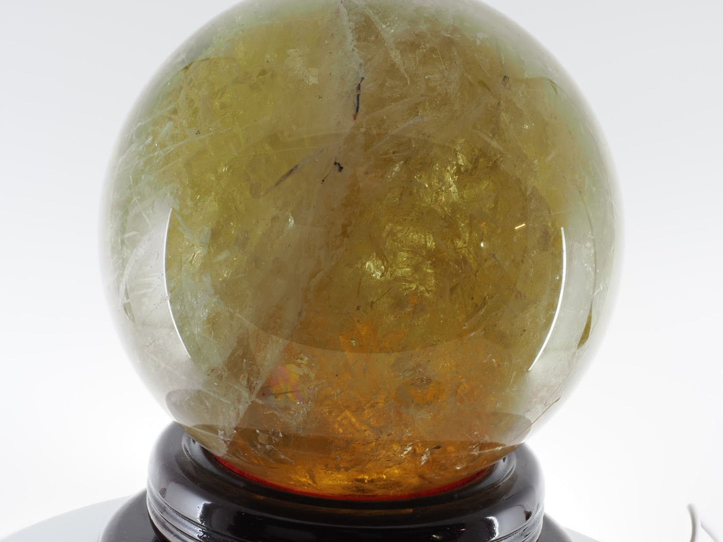 Sphère de citrine naturelle 16,5 cm (flocon de neige de Zambie) – 3,6 kg Qualité musée