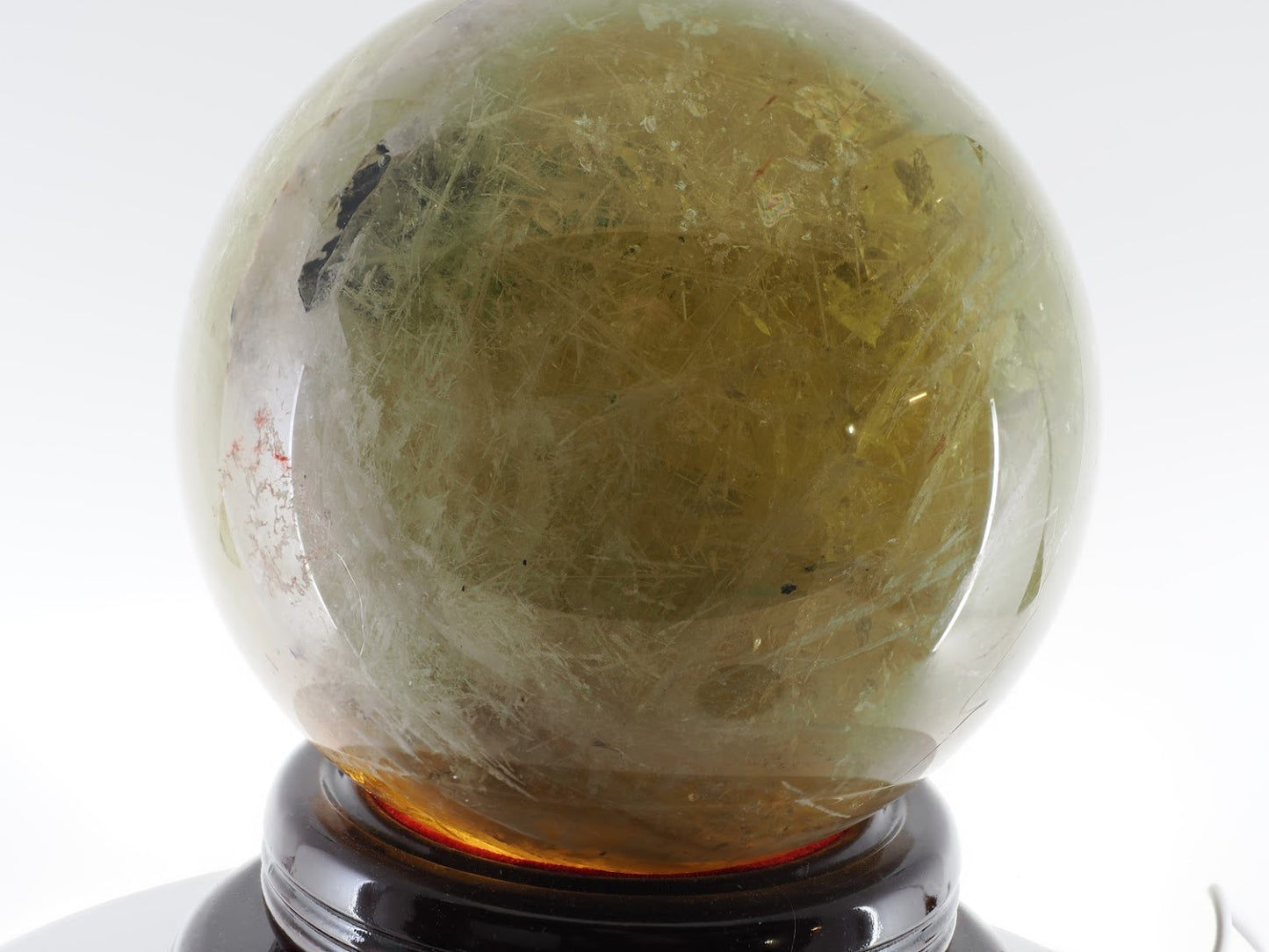Sphère de citrine naturelle 16,5 cm (flocon de neige de Zambie) – 3,6 kg Qualité musée