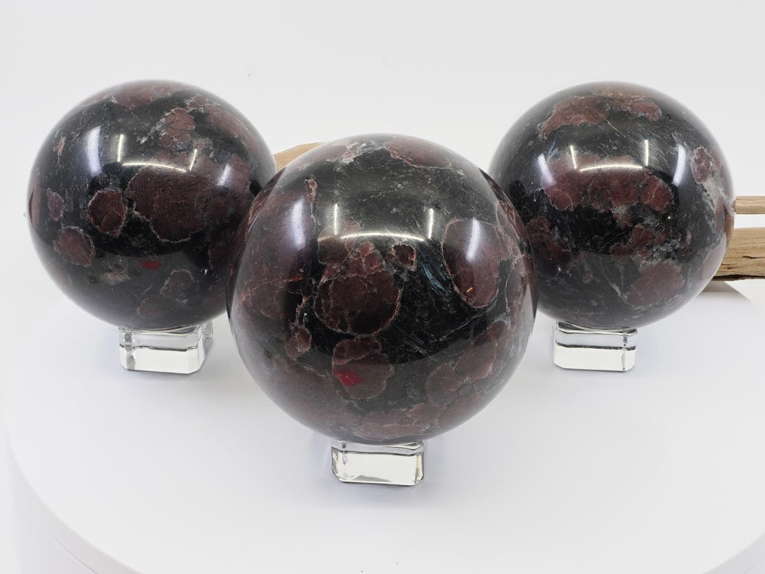 Almandine Garnet in Biotite Matrix Spheres