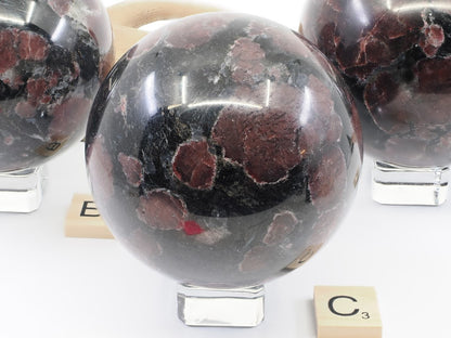 Almandine Garnet in Biotite Matrix Spheres