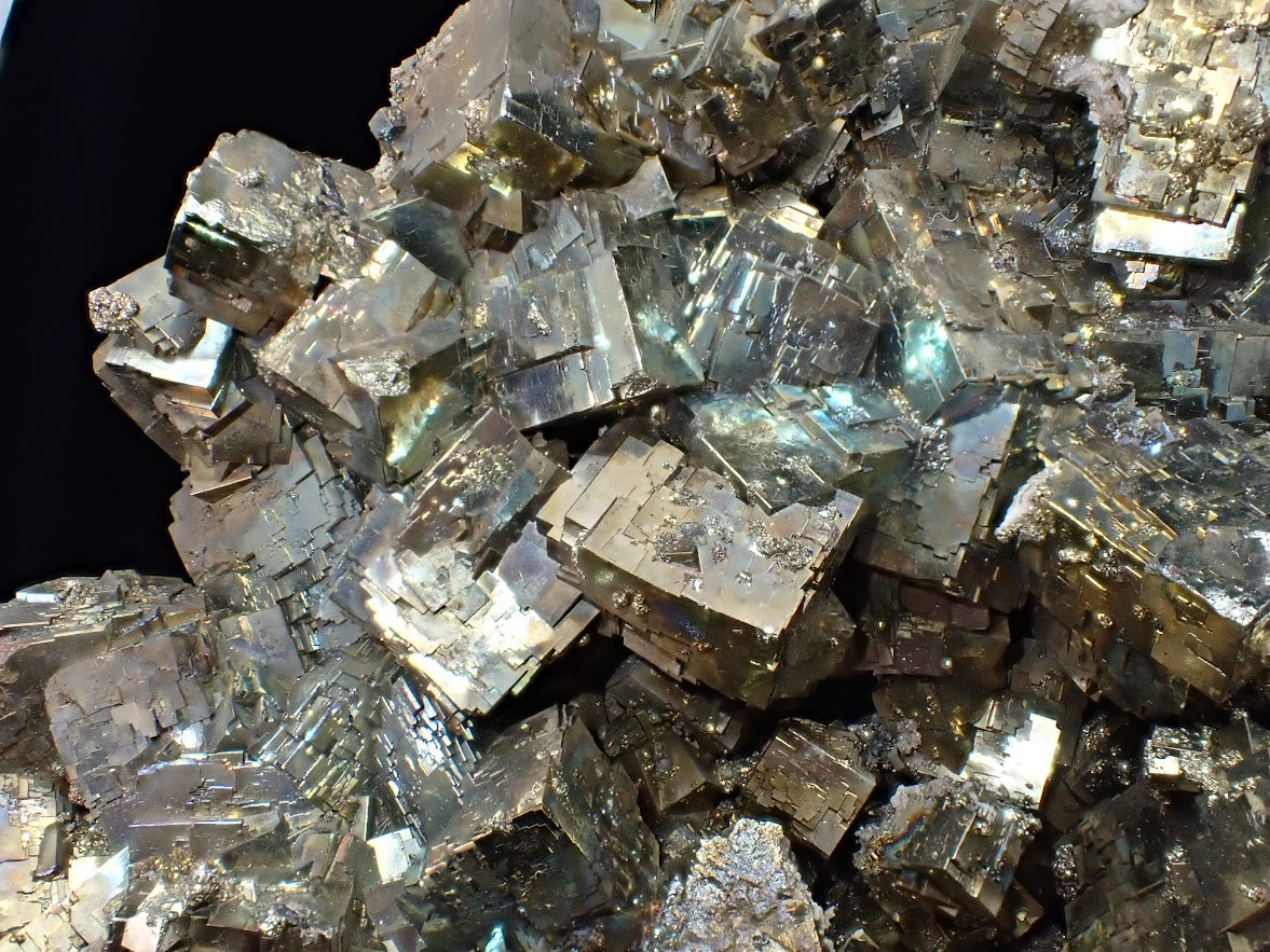 Premium Collectible: Rainbow Iridescent Pyrite Cluster from Daye, China