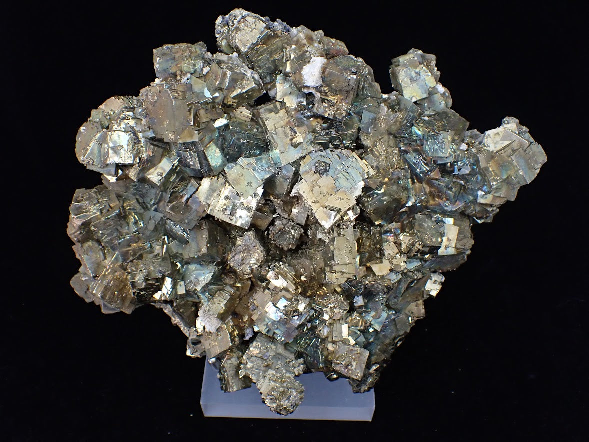 Premium Collectible: Rainbow Iridescent Pyrite Cluster from Daye, China