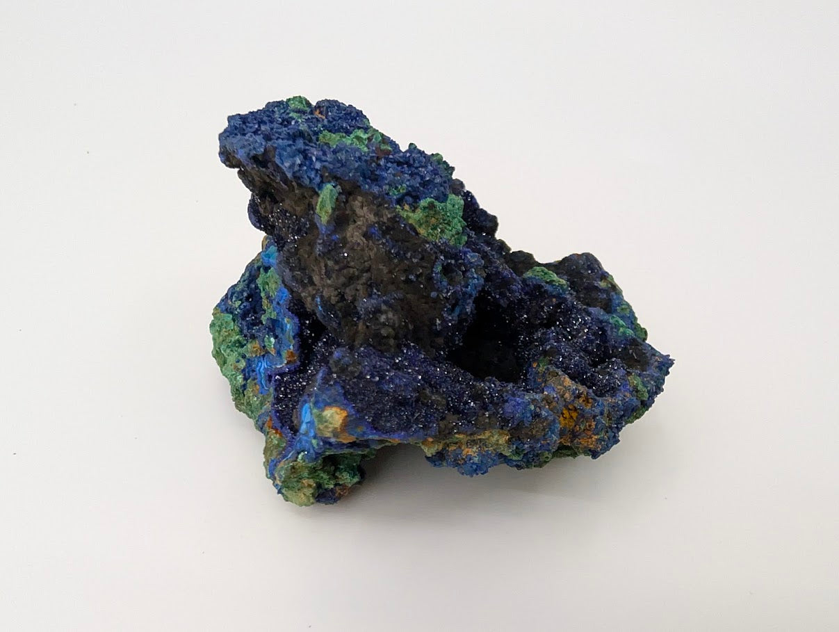 Sparkling Azurite Vug with Malachite Accents - 4 x 4 Inches, Anhui Province