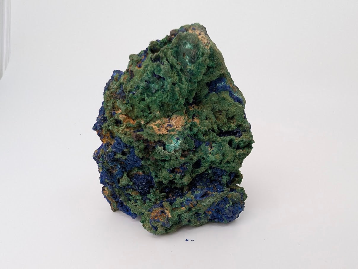 Sparkling Azurite Vug with Malachite Accents - 4 x 4 Inches, Anhui Province