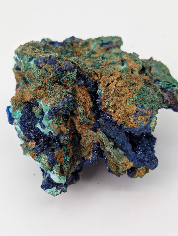 Dazzling Azurite Vug with Malachite Highlights - 3.5 x 3.5 x 2.5 Inches, Anhui Province