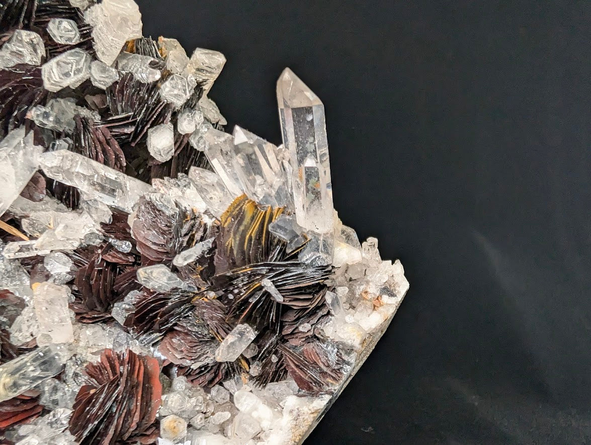 Museum-Grade Magnetic Iron Rose Hematite (Mushketovite) with Quartz – Jinlong Hill, Guangdong, China