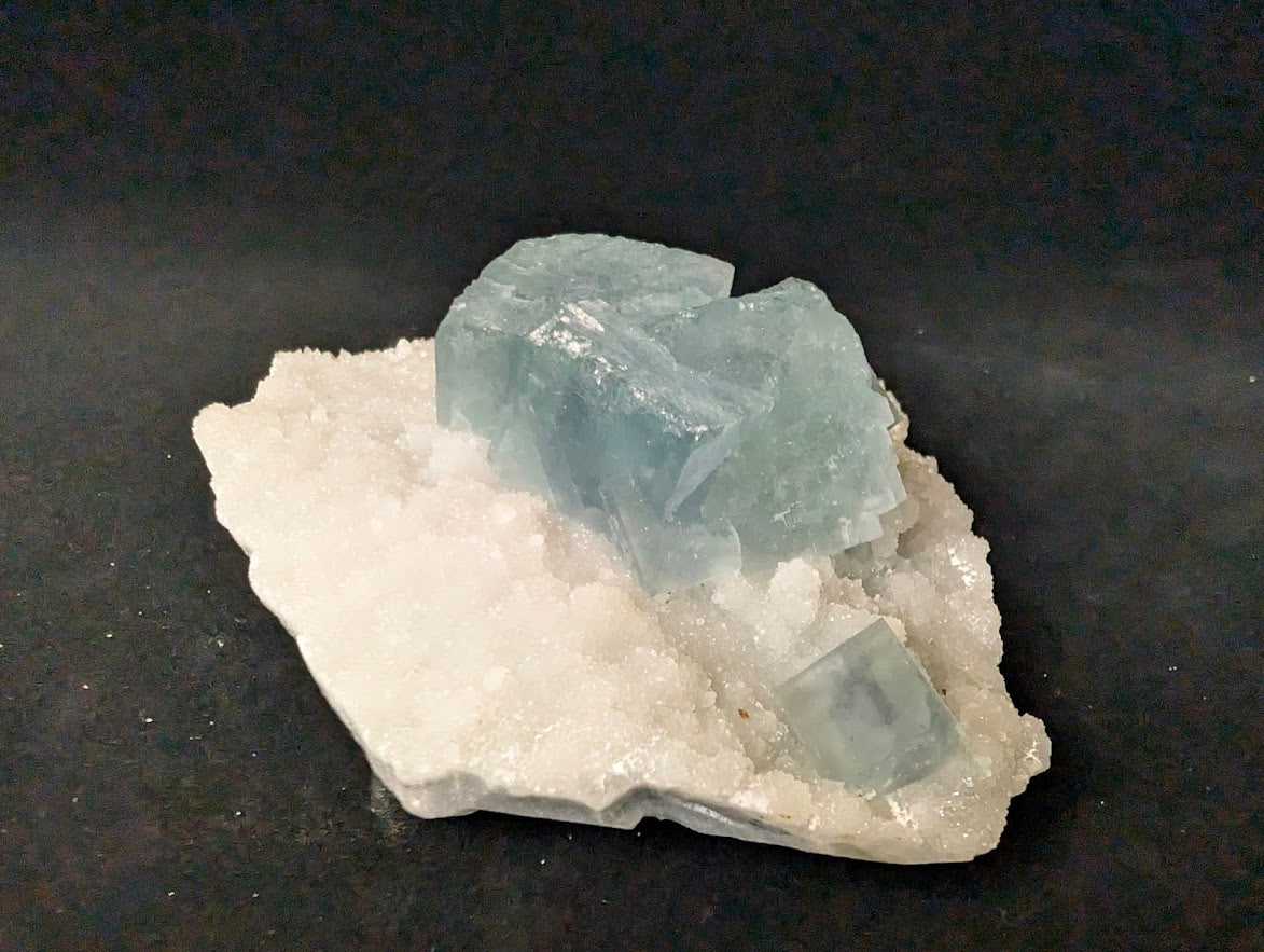 Blue Phantom Fluorite on Quartz – Yaogangxian Mine, China