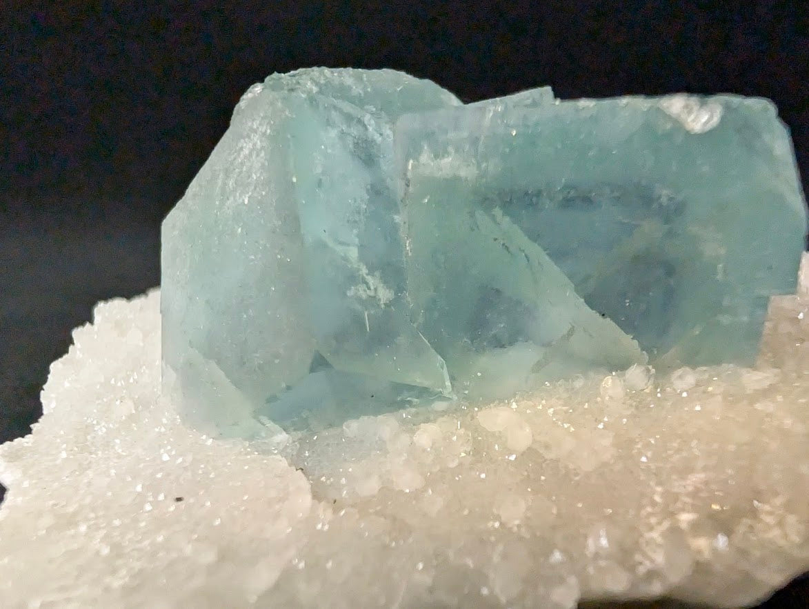 Blue Phantom Fluorite on Quartz – Yaogangxian Mine, China