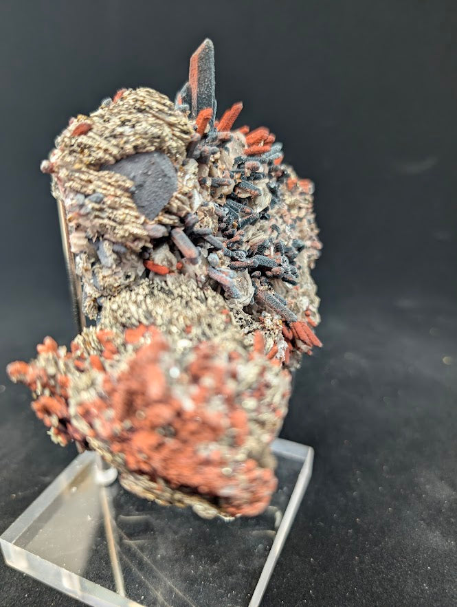 Red Hematite & Quartz with Pyrite – UV Reactive