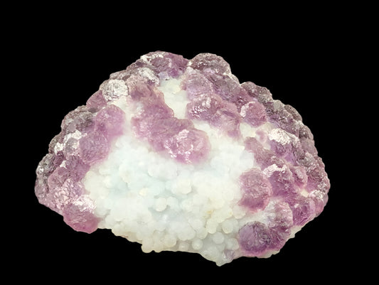 Pink-Purple Bubble Fluorite with Blue Chalcedony - Zhejiang, China