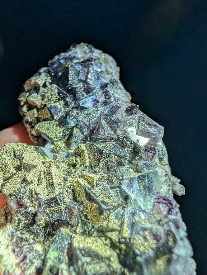 Fluorite with Pyrite - Yindu Mine, Inner Mongolia