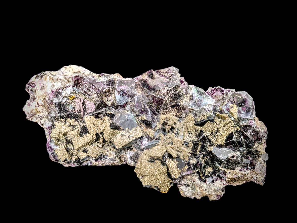 Fluorite with Pyrite - Yindu Mine, Inner Mongolia