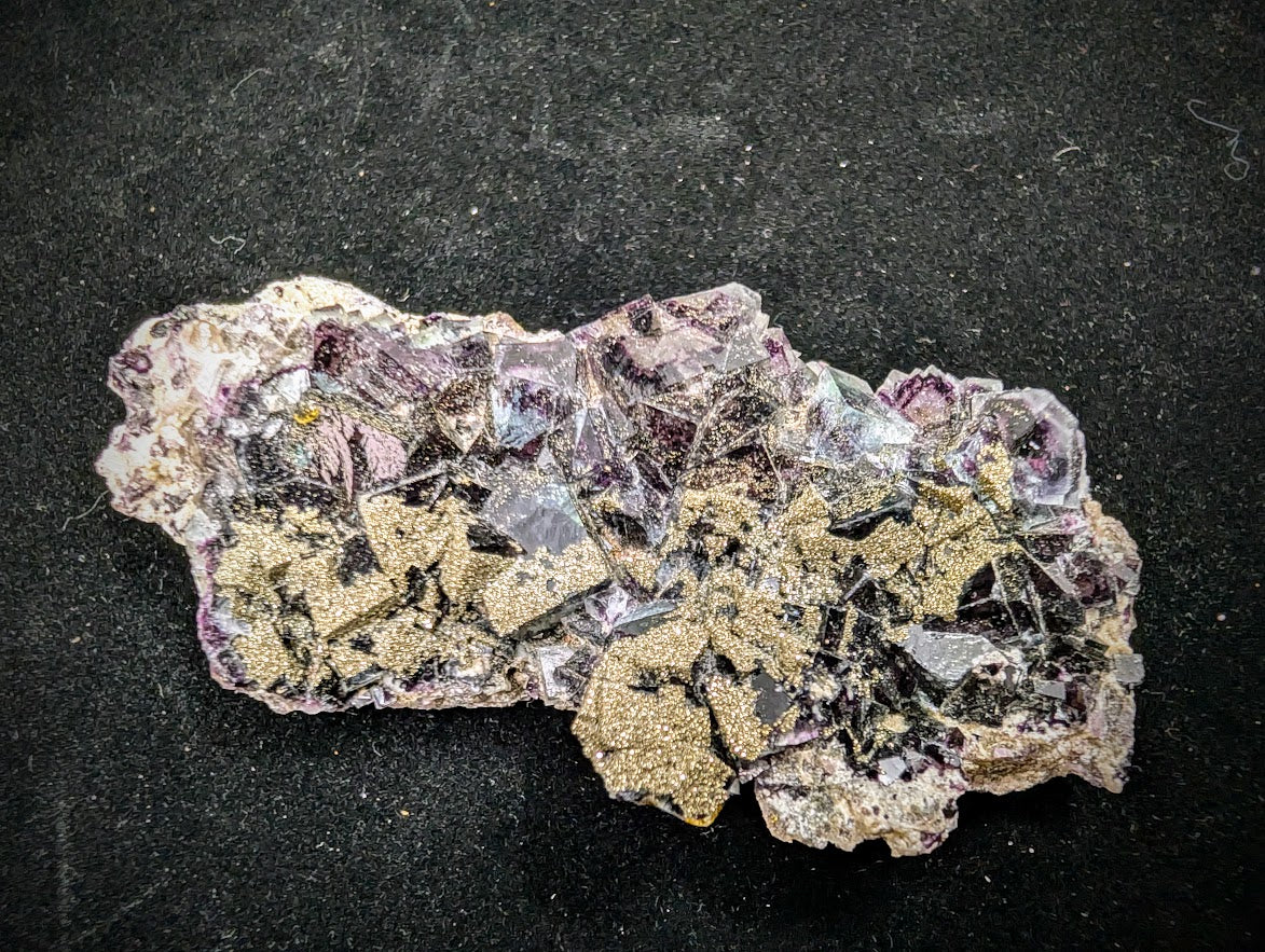 Fluorite with Pyrite - Yindu Mine, Inner Mongolia