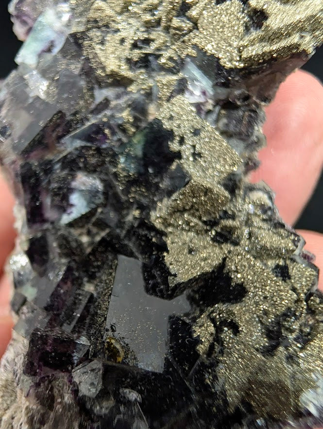 Fluorite with Pyrite - Yindu Mine, Inner Mongolia