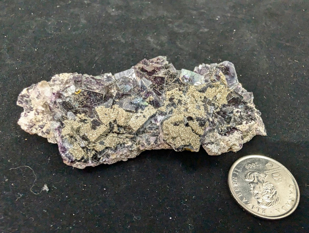 Fluorite with Pyrite - Yindu Mine, Inner Mongolia