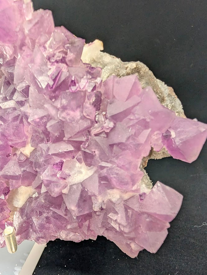 Pink-Purple Octahedral Fluorite with Pyrite, Quartz, and Calcite - Wuyi Fluorite Ore Field, Zhejiang, China