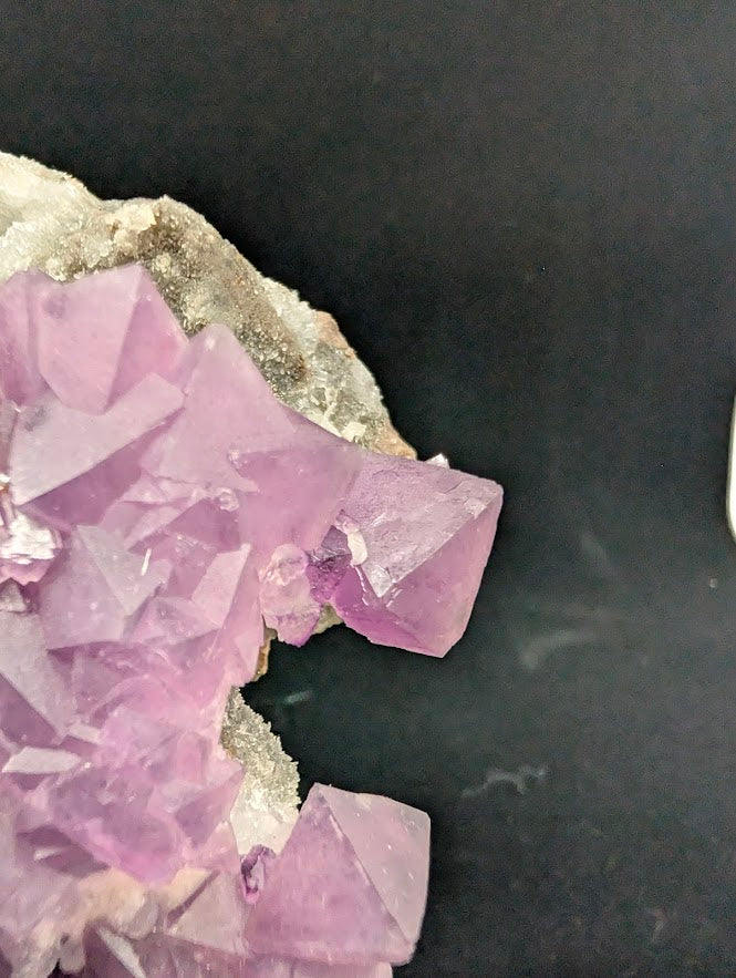 Pink-Purple Octahedral Fluorite with Pyrite, Quartz, and Calcite - Wuyi Fluorite Ore Field, Zhejiang, China