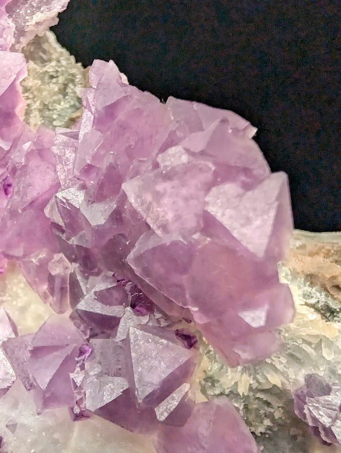 Pink-Purple Octahedral Fluorite with Pyrite, Quartz, and Calcite - Wuyi Fluorite Ore Field, Zhejiang, China