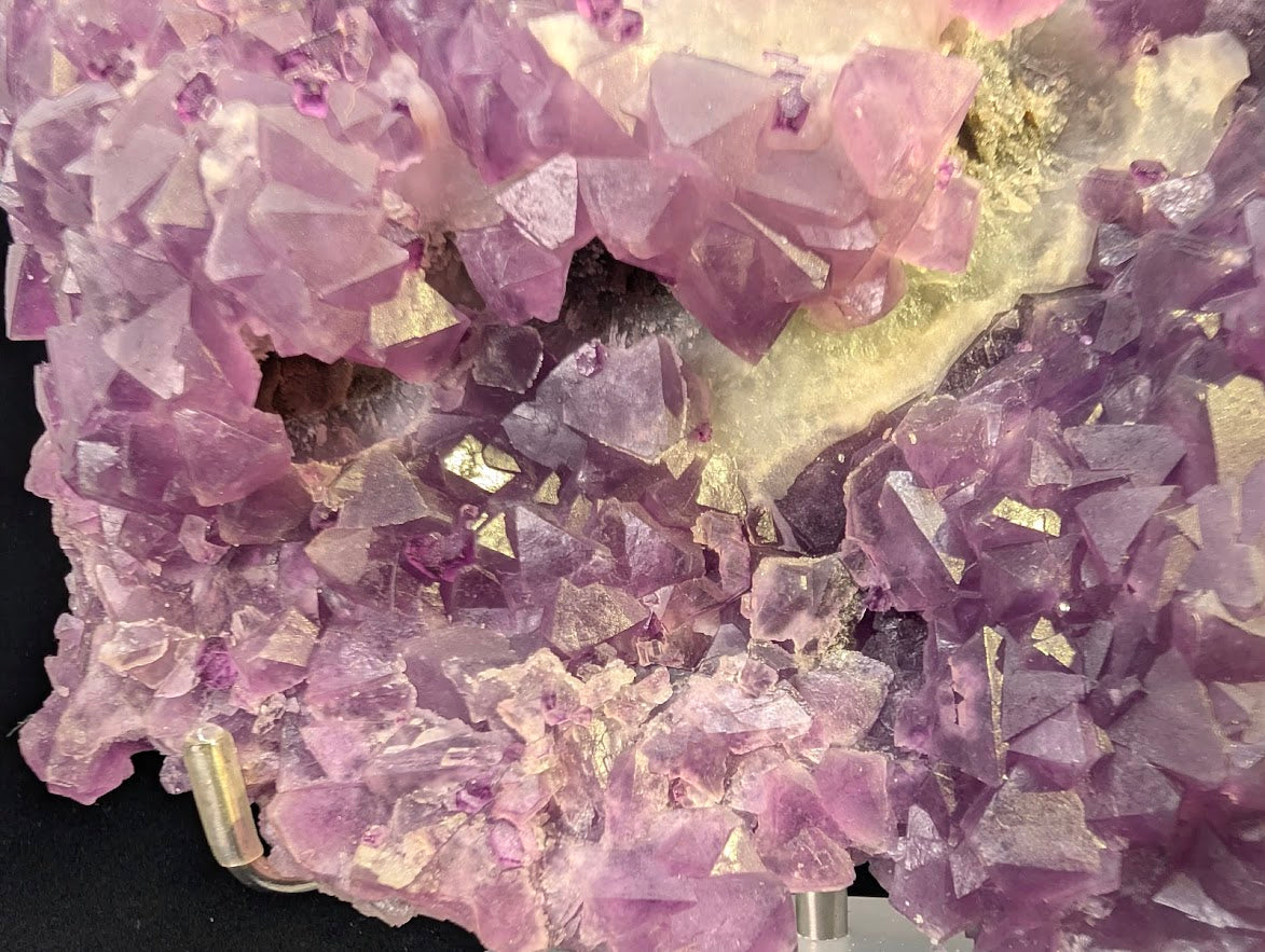 Pink-Purple Octahedral Fluorite with Pyrite, Quartz, and Calcite - Wuyi Fluorite Ore Field, Zhejiang, China