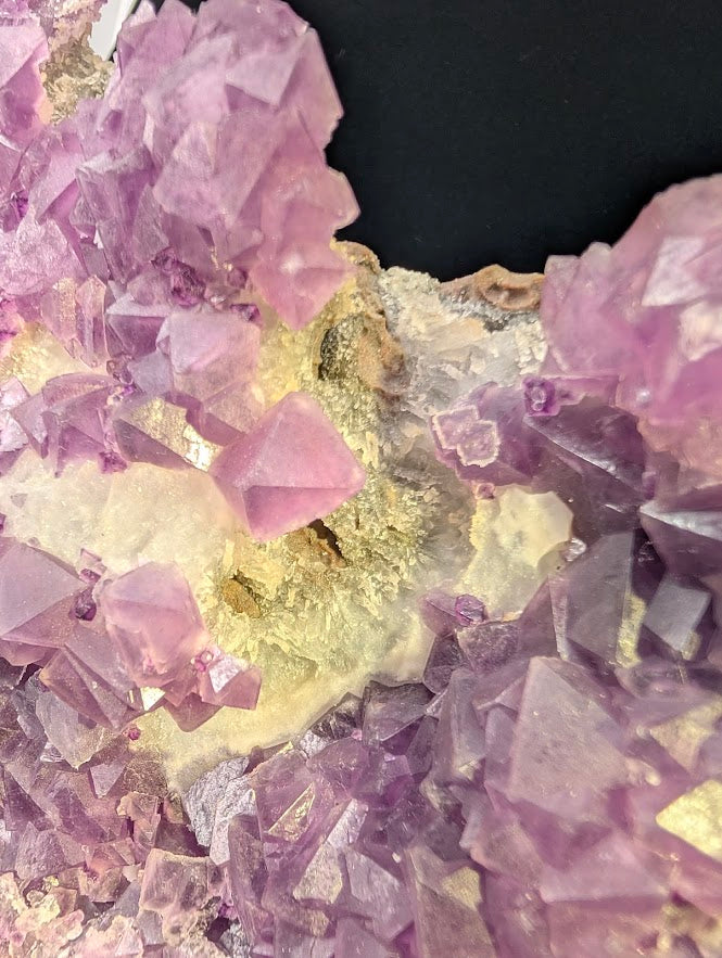 Pink-Purple Octahedral Fluorite with Pyrite, Quartz, and Calcite - Wuyi Fluorite Ore Field, Zhejiang, China