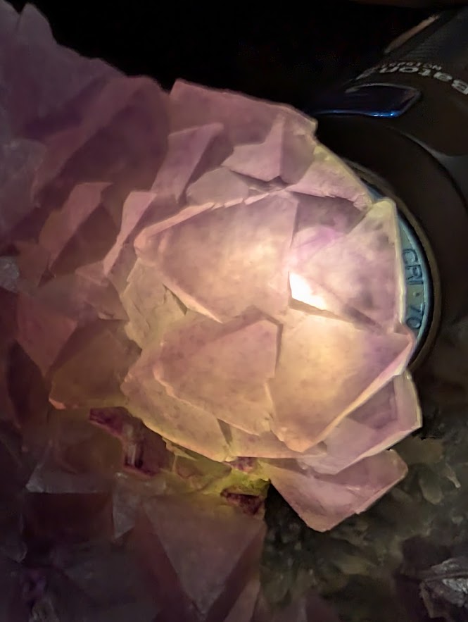 Pink-Purple Octahedral Fluorite with Pyrite, Quartz, and Calcite - Wuyi Fluorite Ore Field, Zhejiang, China