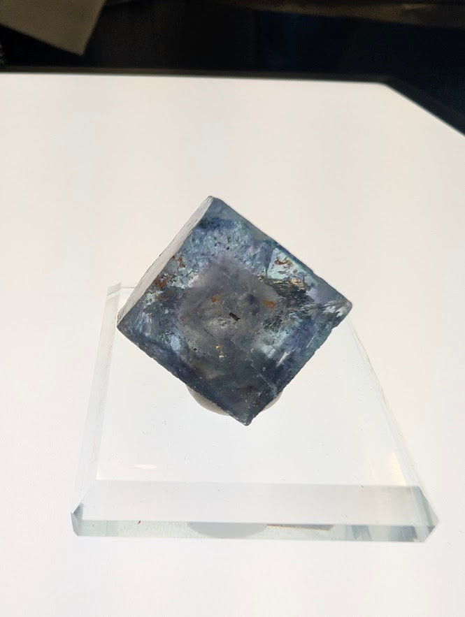 1-Inch Fluorite Cube with Pyrite – Yaogangxian, China