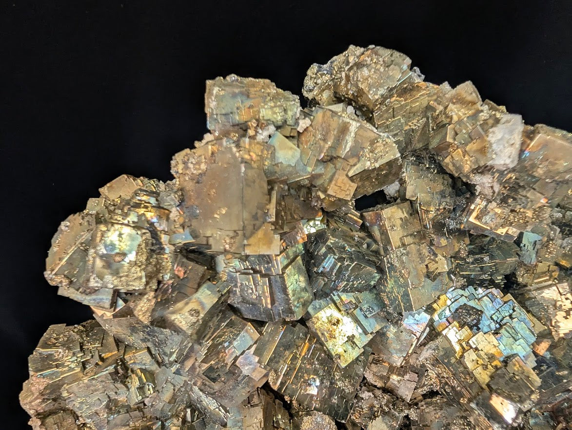 Premium Collectible: Rainbow Iridescent Pyrite Cluster from Daye, China