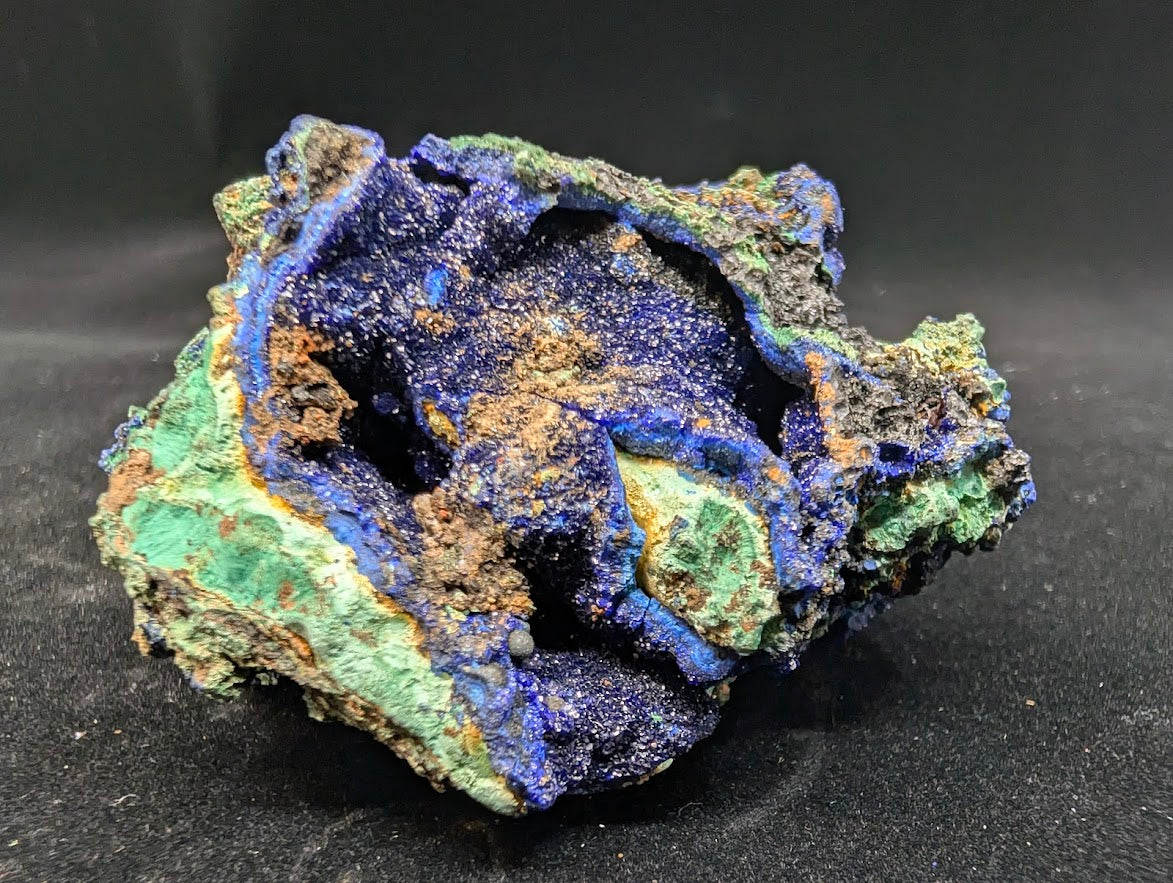 Azurite and Malachite Specimen from Liufengshan Mine – 3 x 2.5 inches