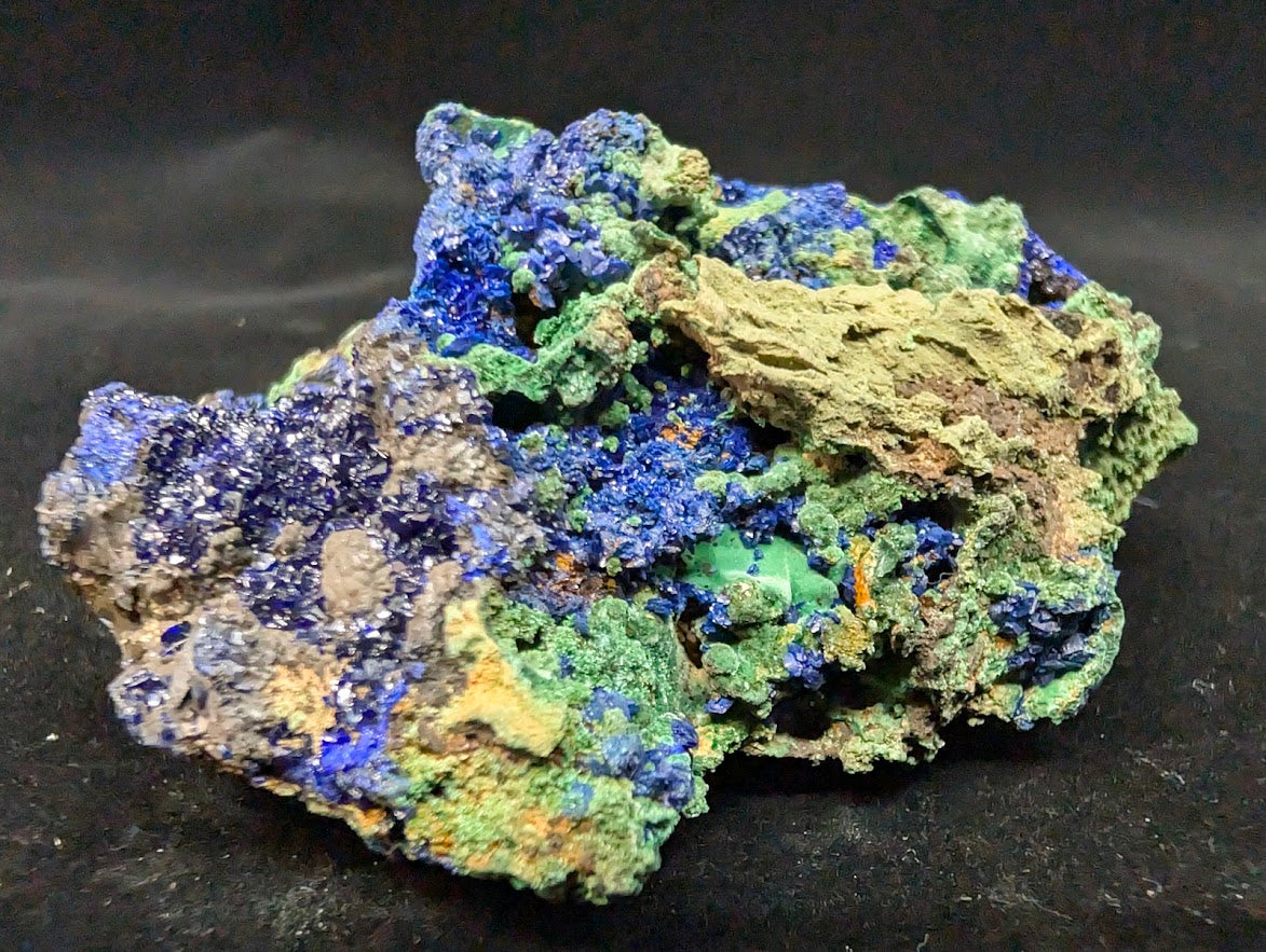 Premium Azurite and Malachite Specimen from Liufengshan Mine – 3 x 2.5 inches, 173 grams