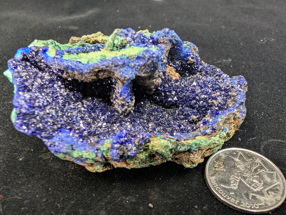 Premium Azurite and Malachite Specimen from Liufengshan Mine – 3 x 2.5 inches, 173 grams