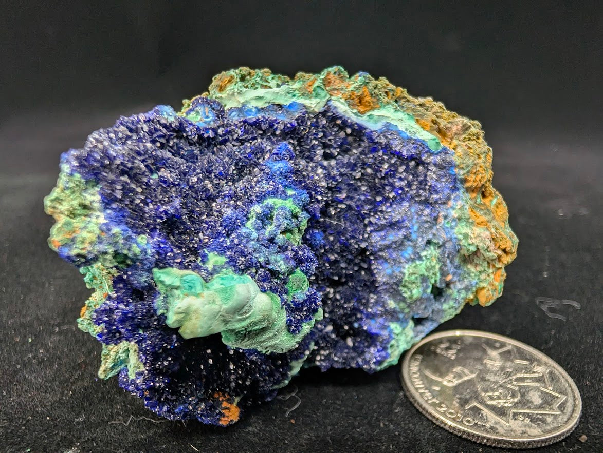 Azurite and Malachite Specimen from Liufengshan Mine – 2.5 x 1.75 inches