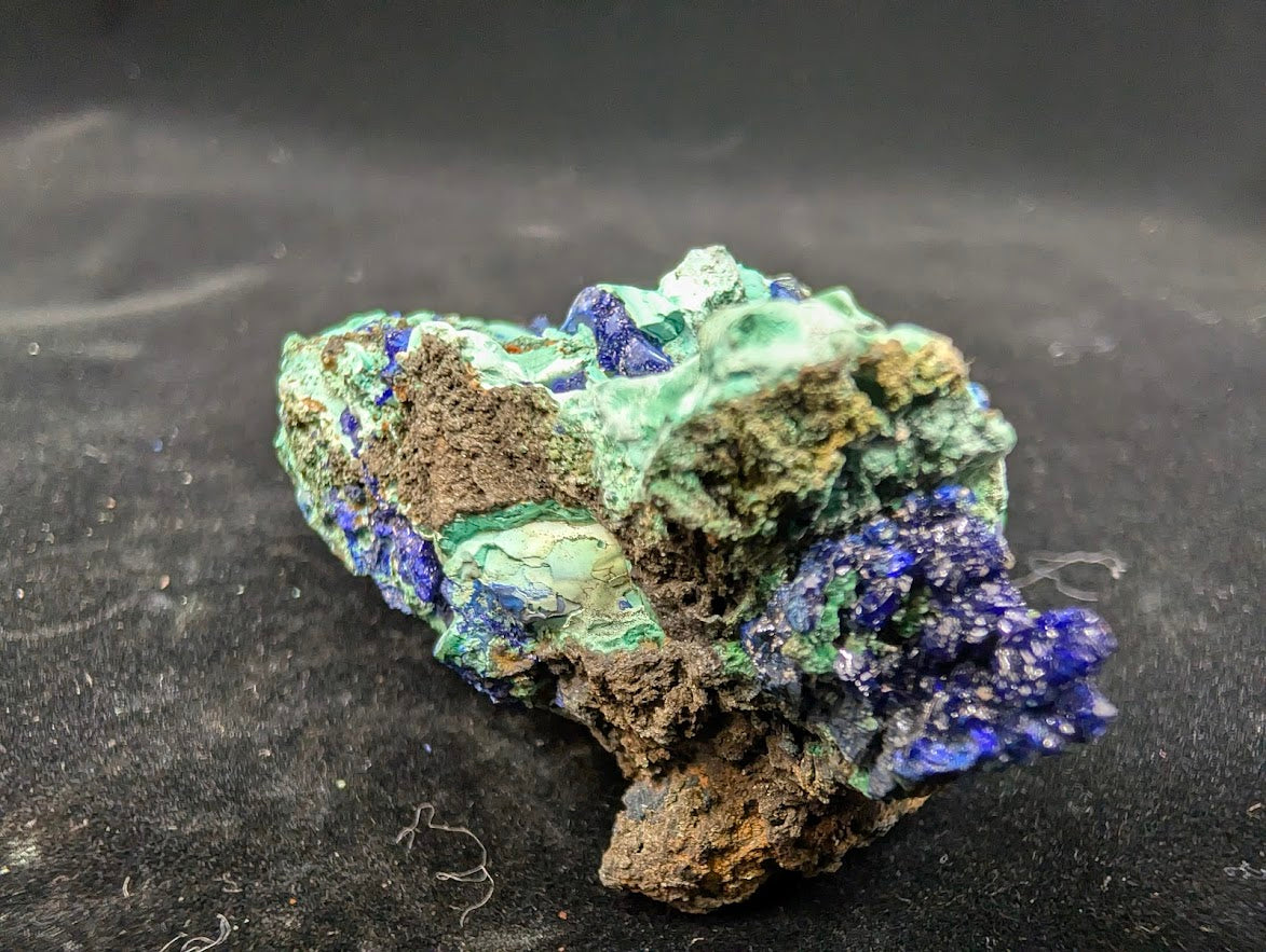 Azurite and Malachite Specimen from Liufengshan Mine – 2.25 x 1.75 inches, 78 grams