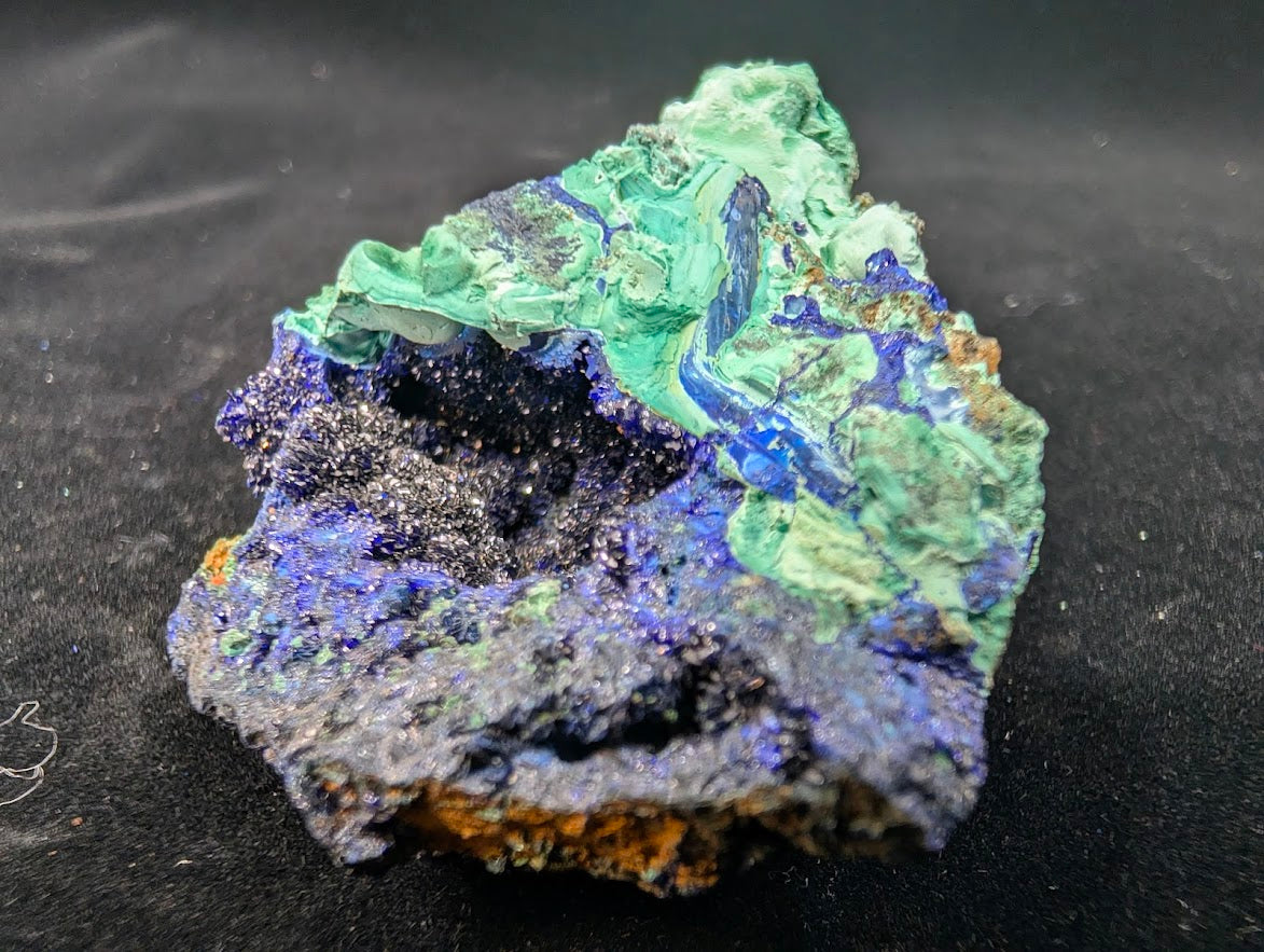 Azurite and Malachite Specimen from Liufengshan Mine – 2.25 x 1.75 inches, 78 grams