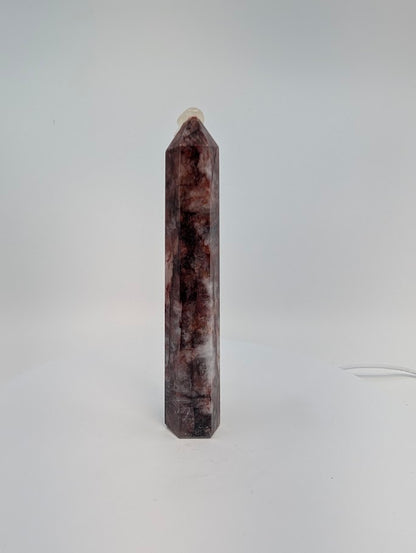 Brazilian Fire Quartz (Hematoid Quartz) Tower – 15 cm Tall (175 g)