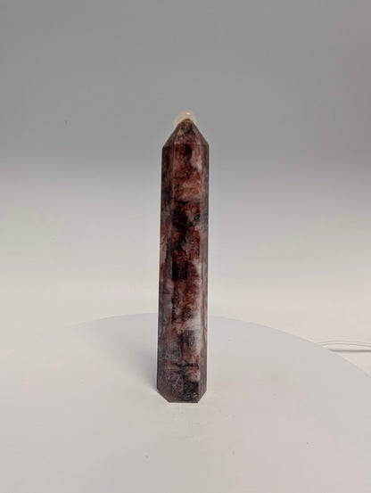 Brazilian Fire Quartz (Hematoid Quartz) Tower – 15 cm Tall (175 g)