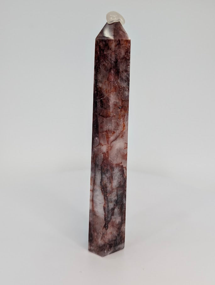 Brazilian Fire Quartz (Hematoid Quartz) Tower – 15 cm Tall (175 g)
