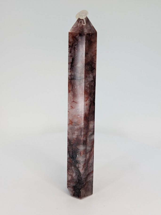Brazilian Fire Quartz (Hematoid Quartz) Tower – 15 cm Tall (175 g)