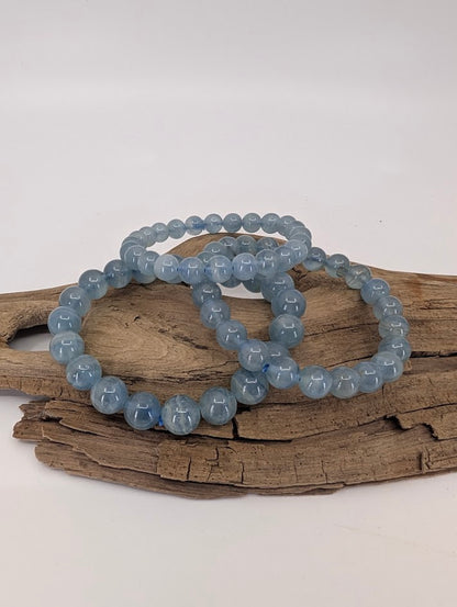 Bracciale in calcite blu - Bracciale con sfere di pietre preziose da 10 Bracciale in calcite blu - Bracciale con sfere di pietre preziose da 10