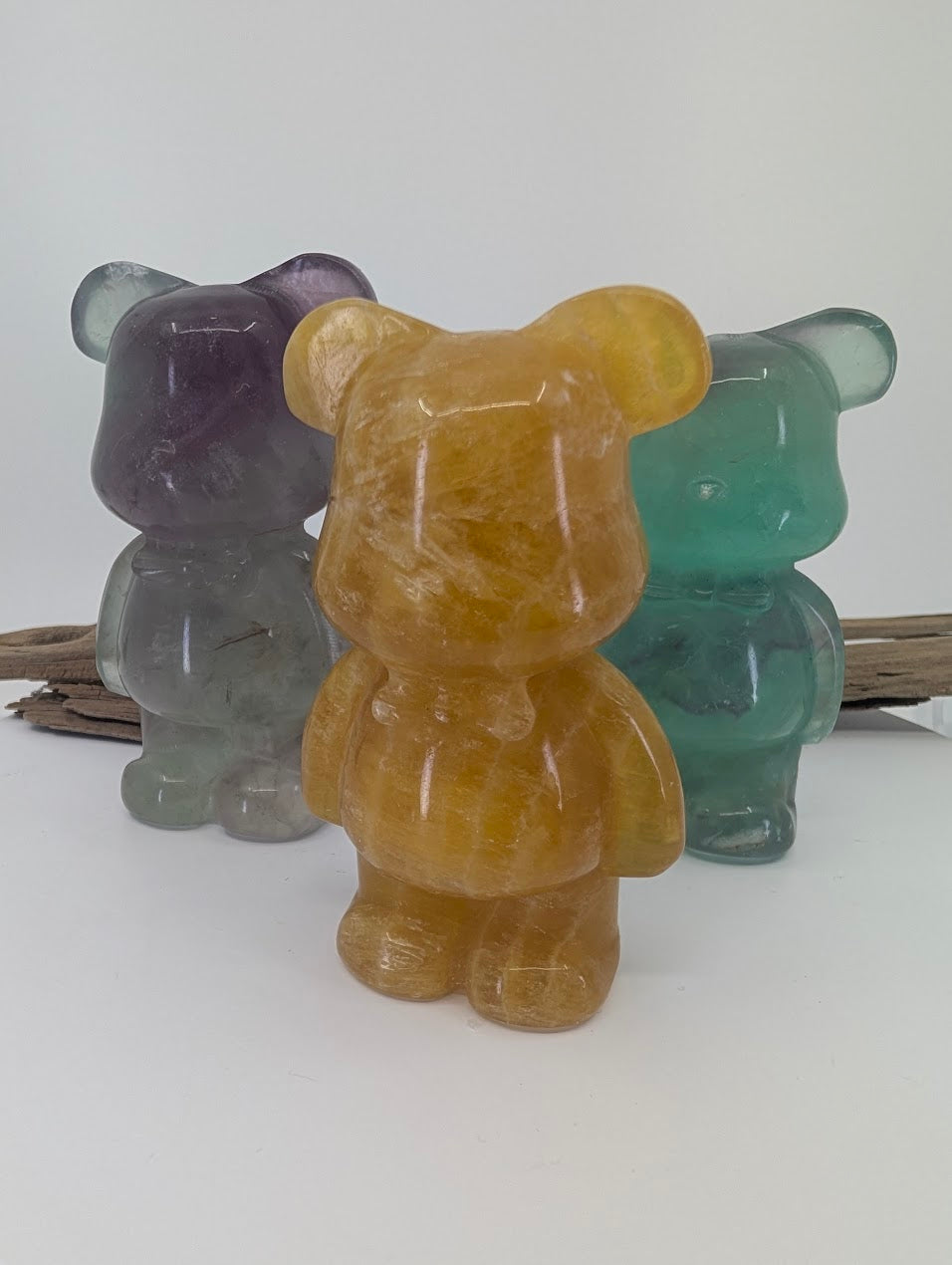 Collection Ours en Fluorite Arc-en-ciel et Miel | Choisissez votre pièce exacte