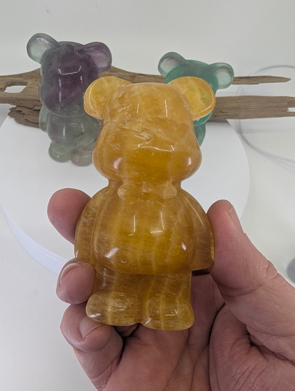 Collection Ours en Fluorite Arc-en-ciel et Miel | Choisissez votre pièce exacte