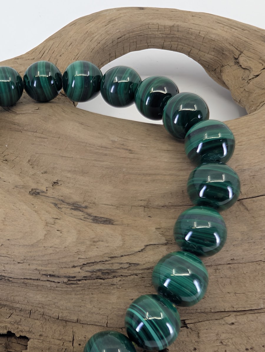 Natural Banded Malachite Bracelet – Premium 5mm &  8mm