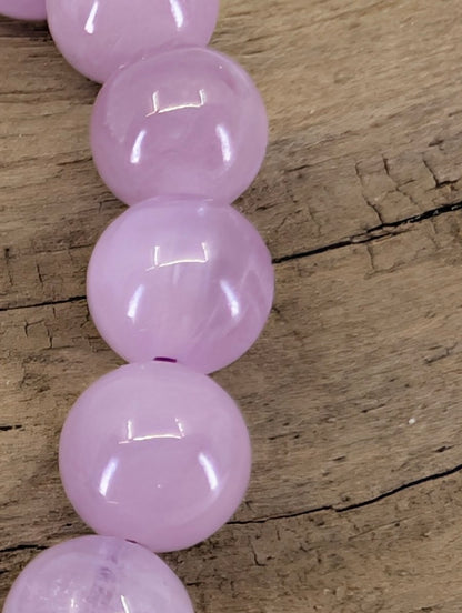 Kunzite Bracelet – 6 mm, 7mm & 8 mm Natural Pink Spodumene (AA Grade)