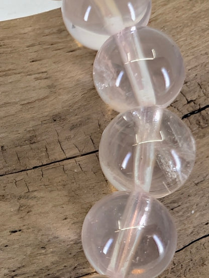 Natural Star Flash Rose Quartz Bracelet – 8mm Asteriated Silicate (Brazil)