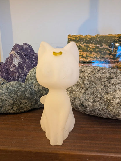Luna Chat Chat Lune Sculptures Cristallines 7,6 cm - choisissez votre minéral