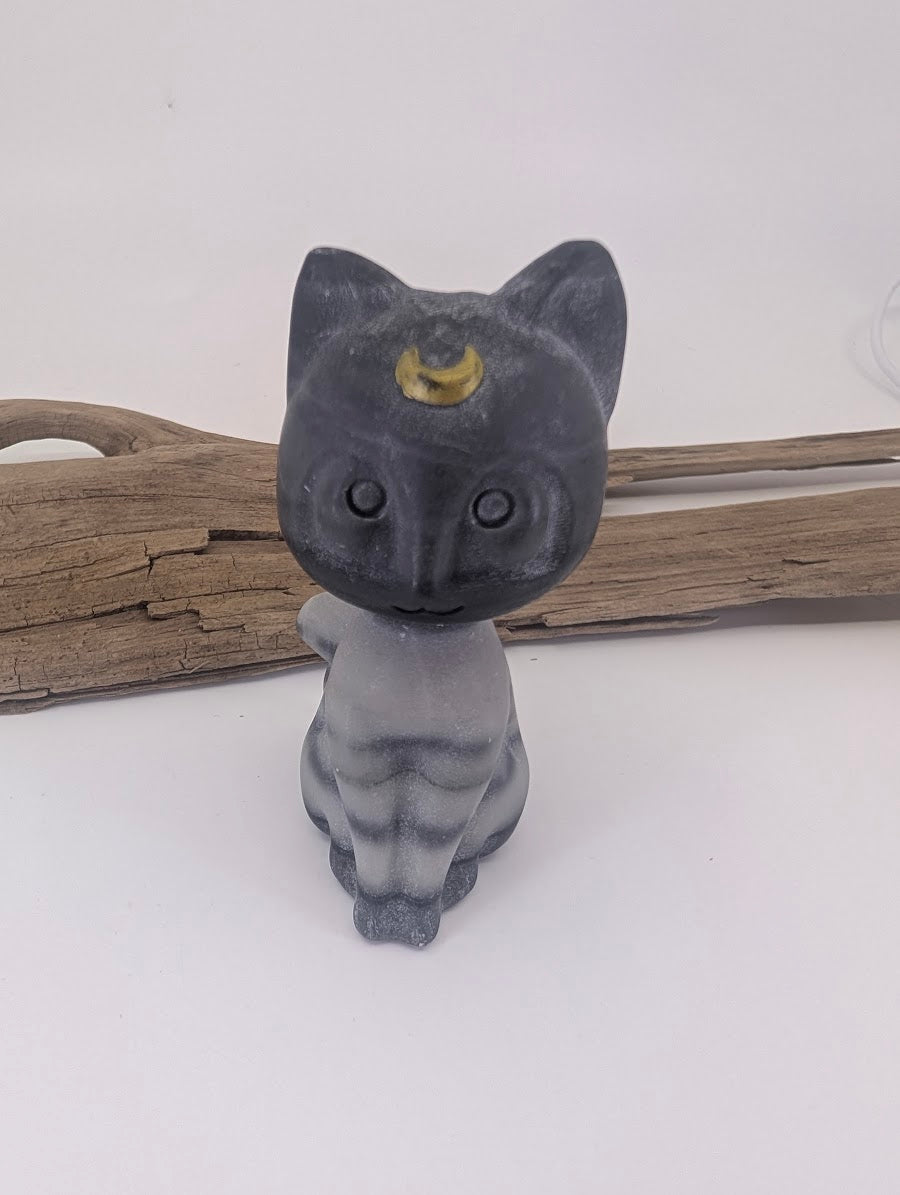 Luna Chat Chat Lune Sculptures Cristallines 7,6 cm - choisissez votre minéral