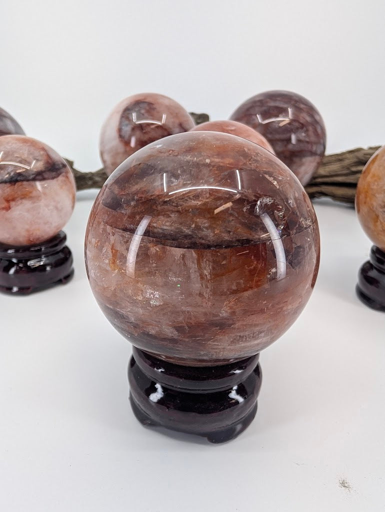Fire Quartz Spheres (Hematoid Quartz) – Brazil