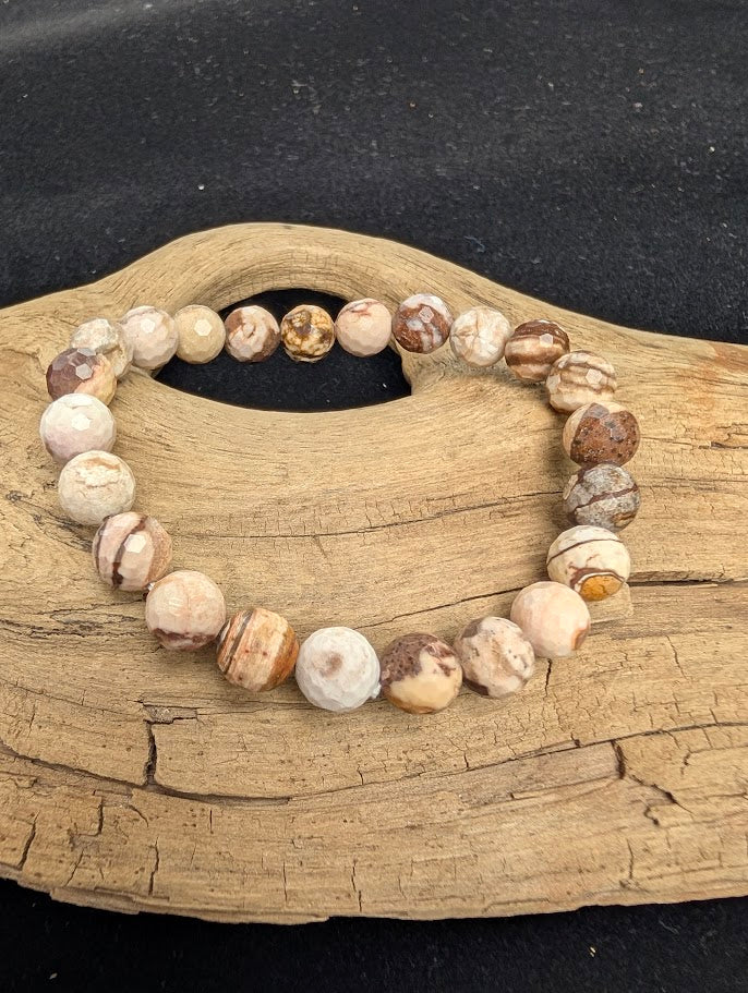 Australian Zebra Jasper Faceted Bracelet (8mm)