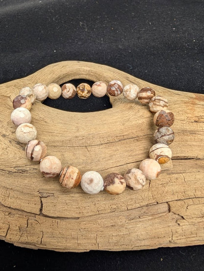 Australian Zebra Jasper Faceted Bracelet (8mm)