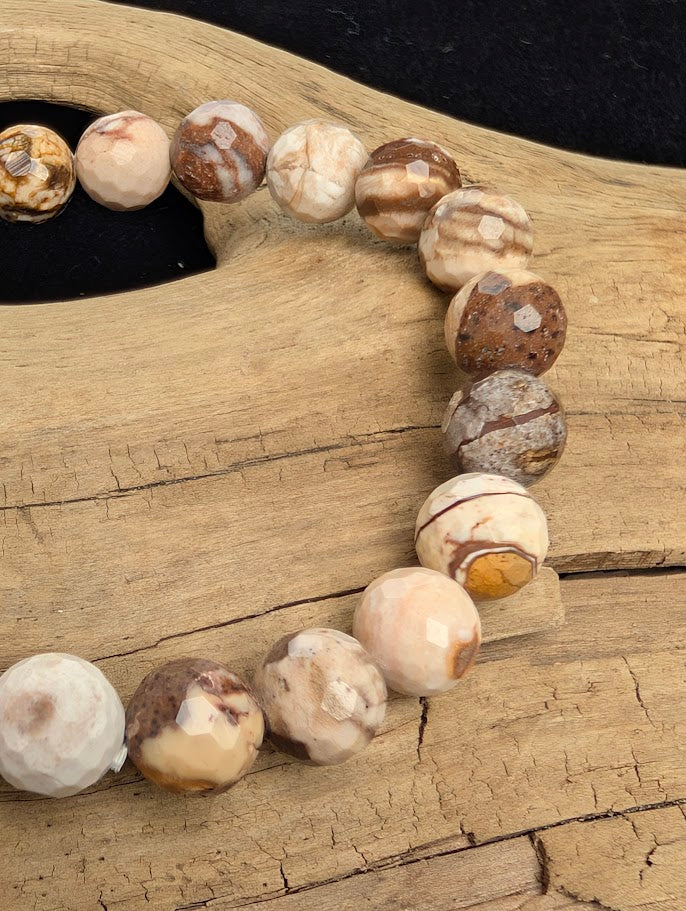 Australian Zebra Jasper Faceted Bracelet (8mm)